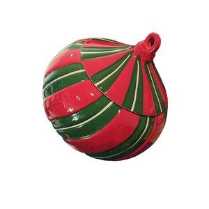 Real Home Let Us Entertain You Cookie Jar Canister Christmas Holiday Ornament